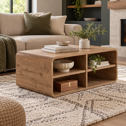Coffee table natural oak - coffee,