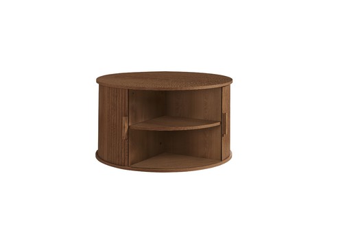 Axel round fluted - fluted, coffee