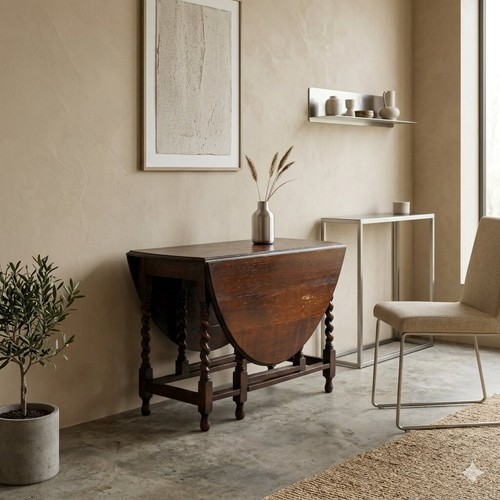 Antique small table - antique, walnut