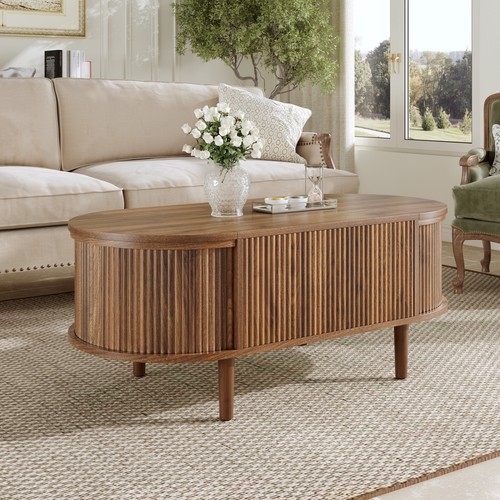 Lift oval coffee table - coffee,
