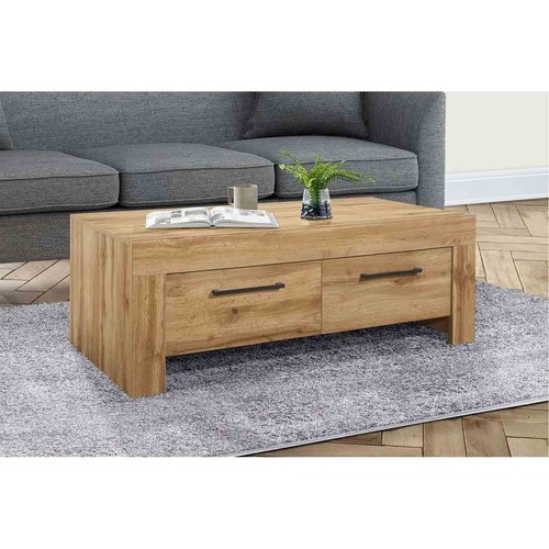 Oak coffee table with - table, 4