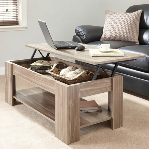 Modern walnut lift top coffee - modern,