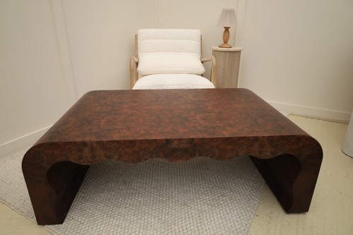 Dark burl rectangle coffee