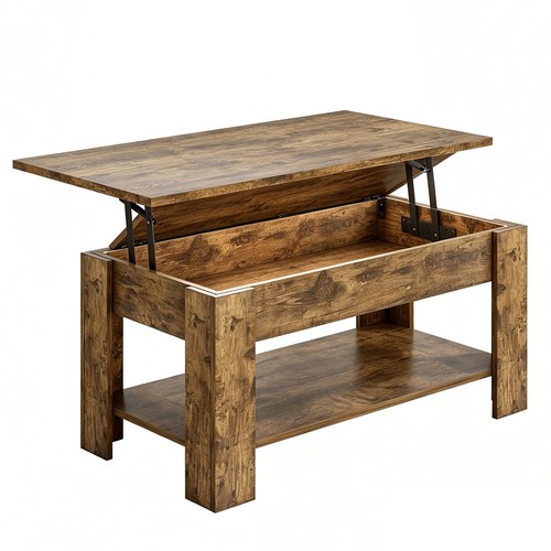Wooden lift top coffee - lift, up