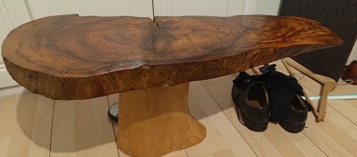 Walnut slab coffee - slab, table