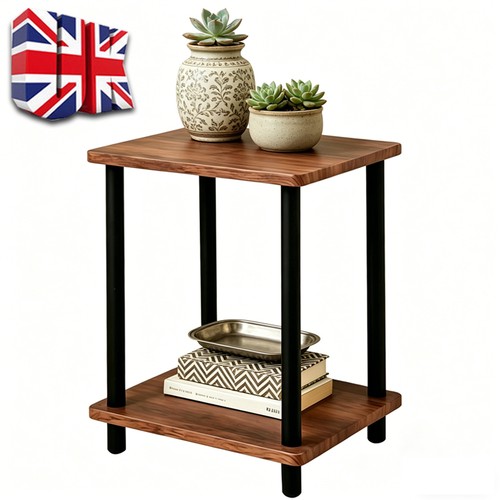 Walnut tier side - walnut, table